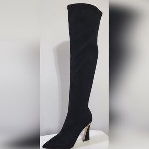 JLO GLYNA Black suede knee high boots size 9